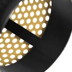 QAZQA Wandstrahler|Deckenstrahler*Industrielles Fleckschwarz mit Gold - Kayden