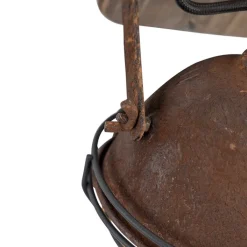 QAZQA Küchenlampen|Wandstrahler*Industriespot rostbraun mit Holz kippbar - Gina