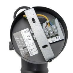 QAZQA Wandstrahler|Deckenstrahler*Industriespot schwarz dreh- und schwenkbar ohne Schirm - Movie