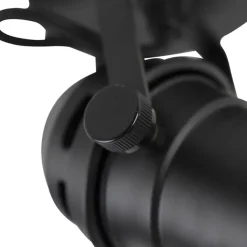 QAZQA Wandstrahler|Deckenstrahler*Industriespot schwarz dreh- und schwenkbar ohne Schirm - Movie