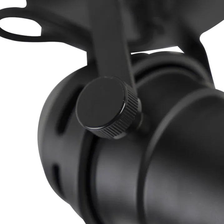 QAZQA Wandstrahler|Deckenstrahler*Industriespot schwarz dreh- und schwenkbar ohne Schirm - Movie