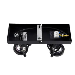 QAZQA Deckenstrahler|Aufbaustrahler*Industriespot schwarz 2-flammig - Suplux