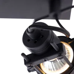 QAZQA Deckenstrahler|Aufbaustrahler*Industriespot schwarz 2-flammig - Suplux