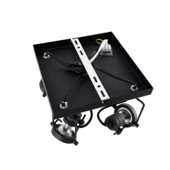 QAZQA Deckenstrahler|Aufbaustrahler*Industriespot schwarz 4-flammig - Suplux