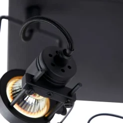 QAZQA Deckenstrahler|Aufbaustrahler*Industriespot schwarz 4-flammig - Suplux