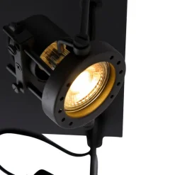 QAZQA Deckenstrahler|Aufbaustrahler*Industriespot schwarz 4-flammig - Suplux