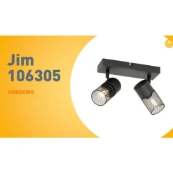 QAZQA Deckenstrahler|Aufbaustrahler*Industriespot schwarz 2-flammig verstellbar - Jim