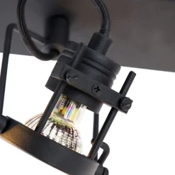 QAZQA Deckenstrahler|Aufbaustrahler*Industriespot schwarz 3-flammig - Suplux