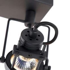 QAZQA Deckenstrahler|Aufbaustrahler*Industriespot schwarz 3-flammig - Suplux