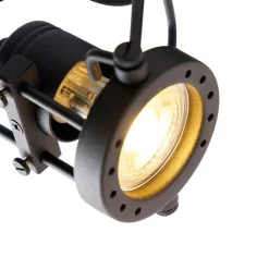 QAZQA Deckenstrahler|Aufbaustrahler*Industriespot schwarz 3-flammig - Suplux