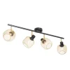 QAZQA Deckenstrahler|Aufbaustrahler*Industriespot schwarz mit goldenen 4-Lichtern - Bliss Mesh
