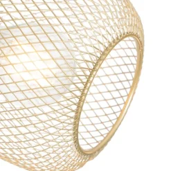 QAZQA Deckenstrahler|Aufbaustrahler*Industriespot schwarz mit goldenen 4-Lichtern - Bliss Mesh