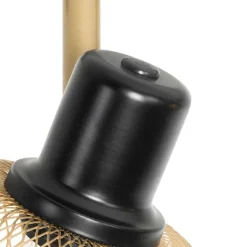 QAZQA Deckenstrahler|Aufbaustrahler*Industriespot schwarz mit goldenen 4-Lichtern - Bliss Mesh
