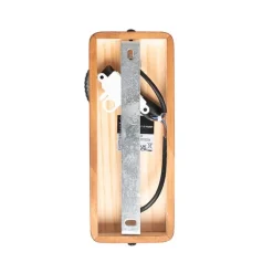 QAZQA Deckenstrahler|Aufbaustrahler*Industrie-Spot schwarz mit Holz 2-flammig - Kristina