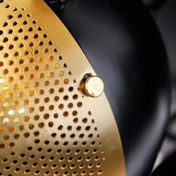 QAZQA Deckenstrahler|Aufbaustrahler*Industrie-Spot schwarz mit Messing 3 Lichter - Haicha