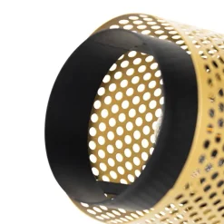 QAZQA Deckenstrahler|Aufbaustrahler*Industrie-Spot Schwarz mit Gold 3-Licht - Kayden