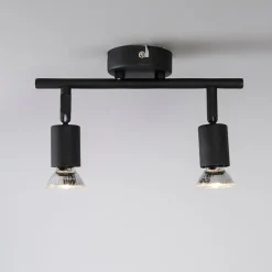 QAZQA Deckenstrahler|Aufbaustrahler*Industrie-Spot schwarz neigbar - Jeany 2