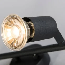 QAZQA Deckenstrahler|Aufbaustrahler*Industrie-Spot schwarz neigbar - Jeany 2