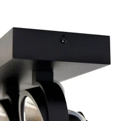 QAZQA Schlafzimmerlampen|Küchenlampen*Industrie-Spot schwarz verstellbar 3-flammig - Go