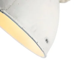 QAZQA Wandstrahler|Deckenstrahler*Industriespot weiß mit Mangoholz 18 cm - Mangos