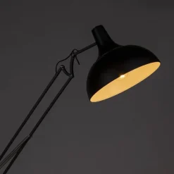 QAZQA Stehlampen|Wohnzimmerlampen*Industriestehlampe schwarz verstellbar - Hobby