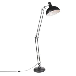 QAZQA Stehlampen|Wohnzimmerlampen*Industriestehlampe schwarz verstellbar - Hobby