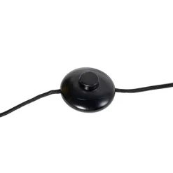 QAZQA Schlafzimmerlampen|Esszimmerlampen*Industriestehlampe schwarz mit Mangoholz - Mangos