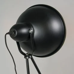 QAZQA Stehlampen|Wohnzimmerlampen*Industrie-Stehlampe Stativ schwarz mit gold - Magna Basic 25