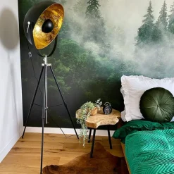 QAZQA Stehlampen|Wohnzimmerlampen*Industriestehlampe Stativ schwarz - Magna 50 Eglip