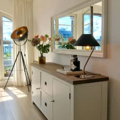 QAZQA Stehlampen|Wohnzimmerlampen*Industriestehlampe Stativ schwarz - Magna 50 Eglip