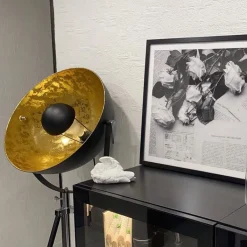 QAZQA Stehlampen|Wohnzimmerlampen*Industriestehlampe Stativ schwarz - Magna 50 Eglip