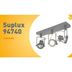 QAZQA Deckenstrahler|Aufbaustrahler*Industriestrahler anthrazit 3-Licht schwenkbar und neigbar - Suplux