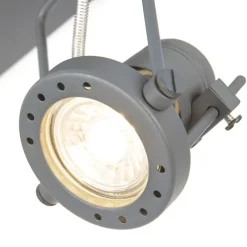 QAZQA Deckenstrahler|Aufbaustrahler*Industriestrahler anthrazit 3-Licht schwenkbar und neigbar - Suplux