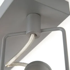 QAZQA Deckenstrahler|Aufbaustrahler*Industriestrahler anthrazit 3-Licht schwenkbar und neigbar - Suplux