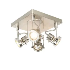 QAZQA Deckenstrahler|Aufbaustrahler*Industriestrahler 4-flammig schwenkbar - Suplux