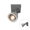 QAZQA Wandstrahler|Deckenstrahler*Industriestrahler grau Beton 1-flammig - Creto