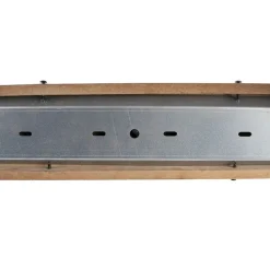 QAZQA Schlafzimmerlampen|Esszimmerlampen*Industriestrahler rostbraun mit Holz kippbar 3-Licht - Gina