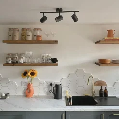 QAZQA Schlafzimmerlampen|Küchenlampen*Industriestrahler schwarz kippbar - Jeana 3