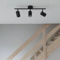 QAZQA Schlafzimmerlampen|Küchenlampen*Industriestrahler schwarz kippbar - Jeana 3