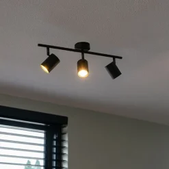 QAZQA Schlafzimmerlampen|Küchenlampen*Industriestrahler schwarz kippbar - Jeana 3