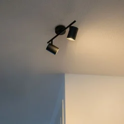 QAZQA Deckenstrahler|Aufbaustrahler*Industriestrahler schwarz kippbar - Jeana 2