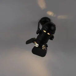 QAZQA Küchenlampen|Esszimmerlampen*Industriestudio Spot schwarz drehbar und kippbar - Film