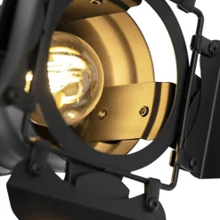 QAZQA Küchenlampen|Esszimmerlampen*Industriestudio Spot schwarz drehbar und kippbar - Film