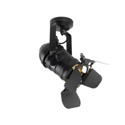 QAZQA Küchenlampen|Esszimmerlampen*Industriestudio Spot schwarz drehbar und kippbar - Film