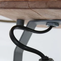 Mexlite Wandstrahler|Deckenstrahler*Industriële plafondspot hout met grijs draai- en kantelbaar - Gearwood