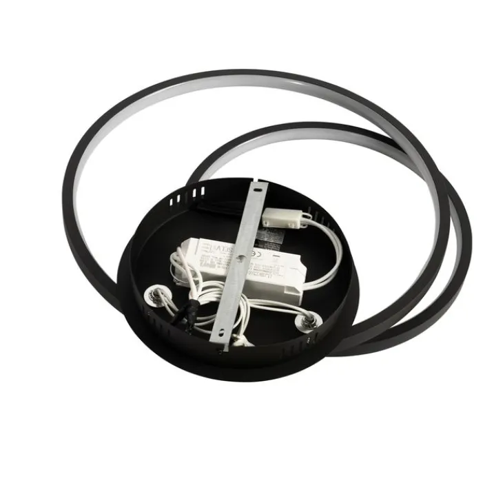 QAZQA Smarte Deckenleuchten|Led-Deckenleuchten*Intelligente Deckenleuchte schwarz 3-flammig mit Fernbedienung - Rondas