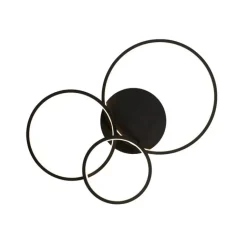 QAZQA Smarte Deckenleuchten|Led-Deckenleuchten*Intelligente Deckenleuchte schwarz 3-flammig mit Fernbedienung - Rondas