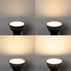 LUEDD Smarte Glühbirnen|Led Lampen*Intelligente dimmbare GU10-LED-Lampe schwarz 7W 600 lm 3000K