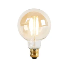 Calex Smarte Glühbirnen|Led Lampen*Intelligente E27-LED-Lampe, dimmbar bis warm, G95, Gold, 7 W, 806 lm, 1800 K – 3000 K