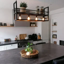 QAZQA Smarte Pendelleuchten|Pendelleuchten*Intelligente Hängelampe schwarz inkl. WiFi A60 Lichtquellen - Cage Rack